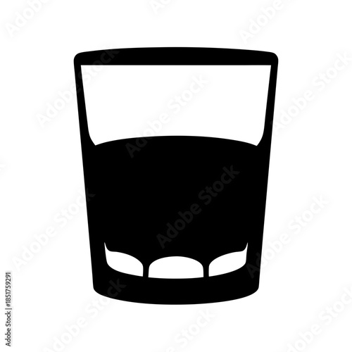 Half-filled glass of water