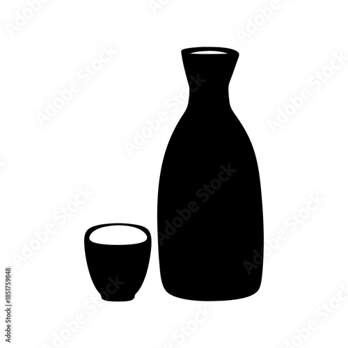 Traditional japanese sake set