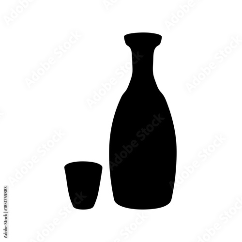 Traditional japanese sake set