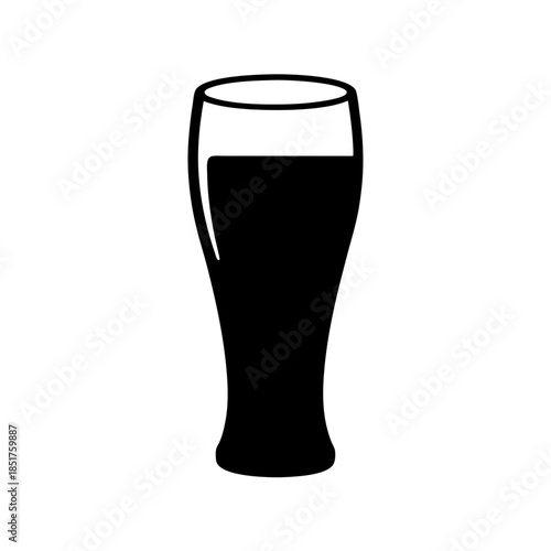 Full glass of dark beer