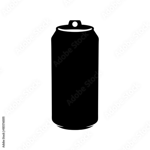 Black aluminum beverage can