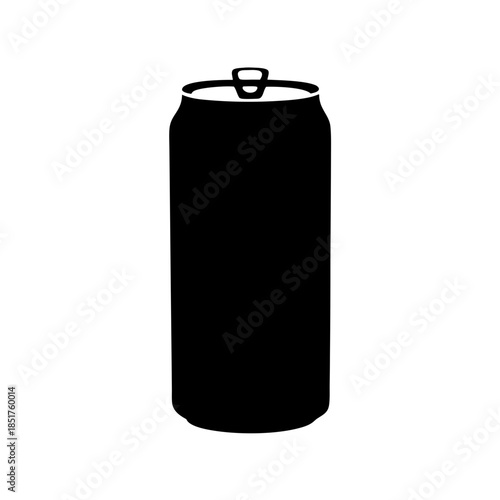 Black cylindrical container