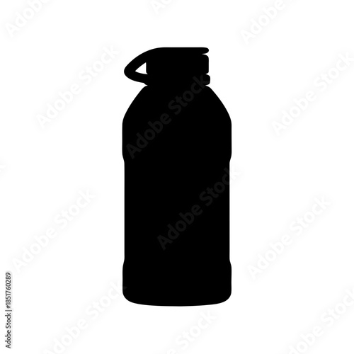 Black bottle with cap