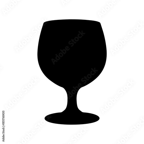 Silhouette of a wine glass