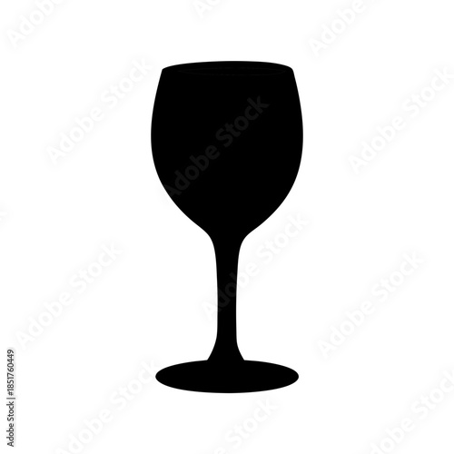 Silhouette of a wine glass