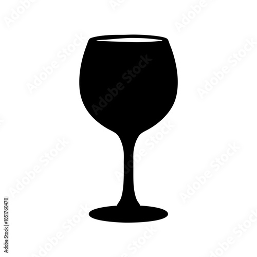 Silhouette of a wine glass