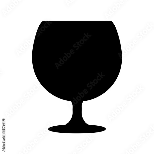 Empty wine glass silhouette