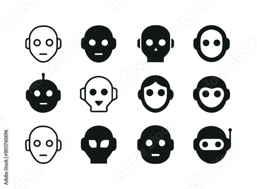 Robotic Assistants Icon Set. robotic assistants. Icon set. Set L