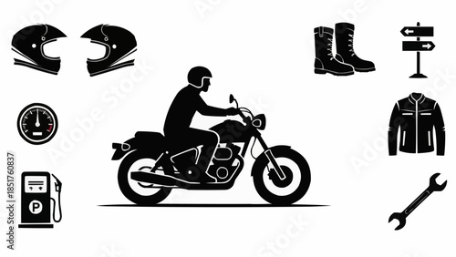 Motorcycle Rider and Accessories Collection.