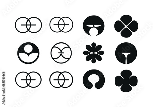 Utopia Icon Set. utopia. Icon set. Set Logo of utopia: perfect e