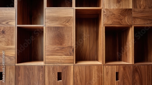 Wallpaper Mural Elegant Wooden Cabinet with Open and Closed Spaces Featuring Smooth Finish and Rich Texture Ideal for Modern Interior Decoration Torontodigital.ca