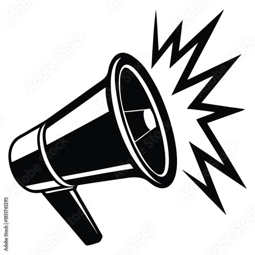 Megaphone silhouette vector illustration