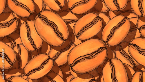 Roasted Coffee Beans Close Up