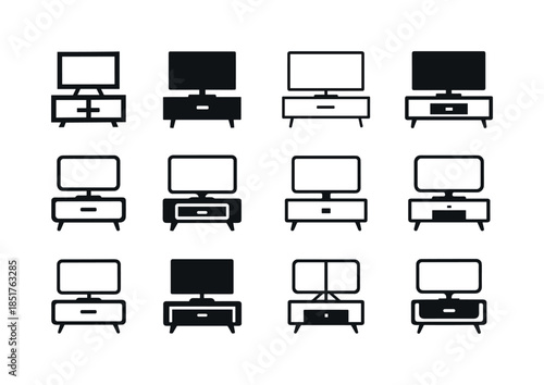 Living Room Icon Set. Living room. Icon set. Set Logo of living