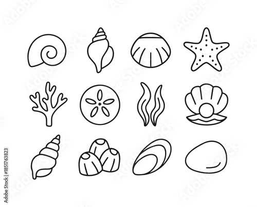 Sea Icon Collection. Sea Collection. Line icon set of Sea Collec