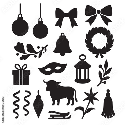 New Year Decorations Set.eps