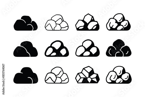 Rock Formation Logos. Rock Formations. Icon set. Set Logo of Roc