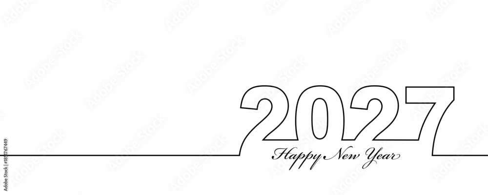 Obraz premium 2027 Happy New Year