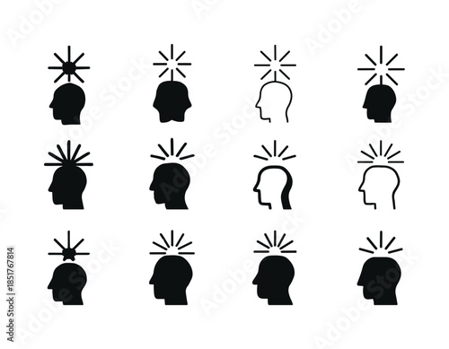 Imagination Flight Logos. imagination flying. Icon set. Set Logo