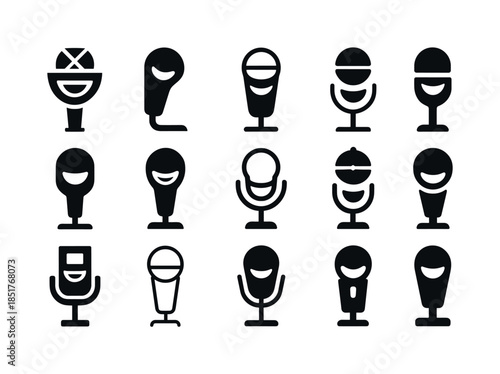 Joke Telling Logos. joke telling. Icon set. Set Logo of joke tel