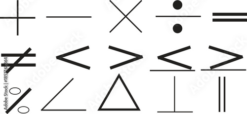 Mathematical and logical operators and symbols