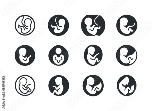 Prenatal Care Icons. Prenatal Care. Icon set. Set Logo of prenat