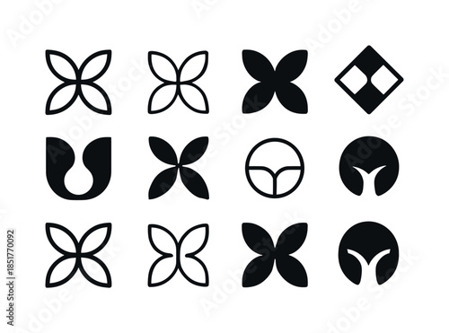 Utopia Icon Set. utopia. Icon set. Set Logo of utopia: perfect e