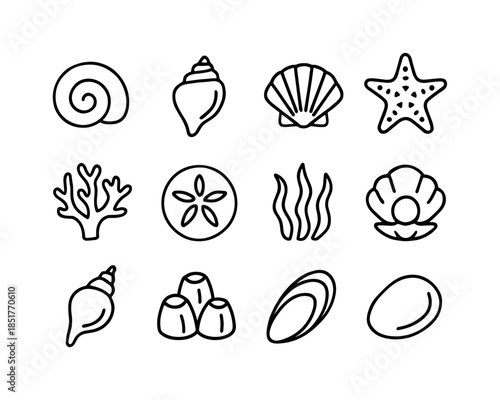 Sea Icon Collection. Sea Collection. Line icon set of Sea Collec