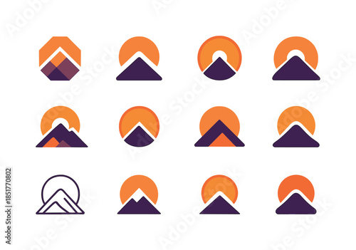 Twilight Logo Variations. Twilight. Icon set. Set Logo of Twilig