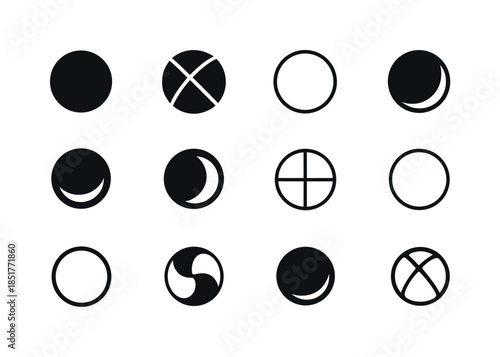 Sphere Logo Variations. Sphere. Icon set. Set Logo of Sphere: bo