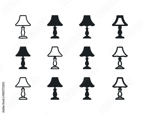 Flea Market Icons. Flea market finds. Icon set. Set Logo of flea