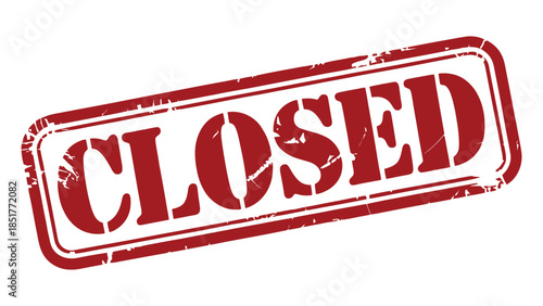 Vector illustration of a store closed sign. made in japan stamp