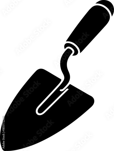 Trowel scraper silhouette vector illustration