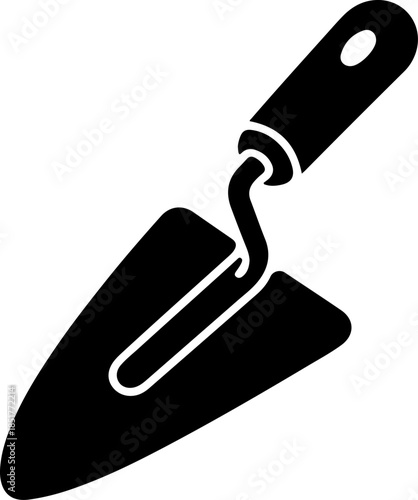Trowel scraper silhouette vector illustration
