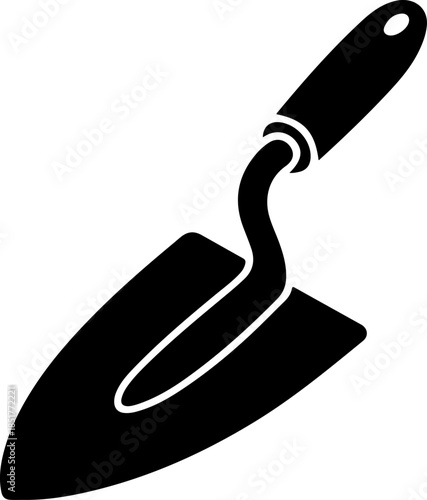 Trowel scraper silhouette vector illustration