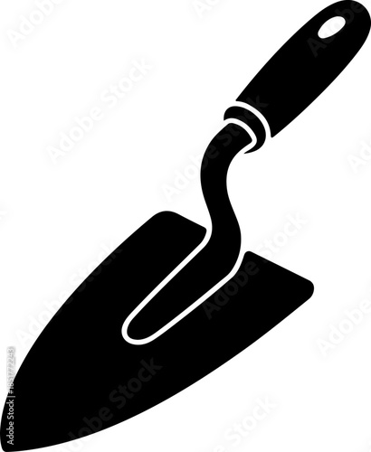 Trowel scraper silhouette vector illustration