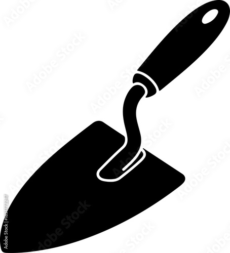 Trowel scraper silhouette vector illustration