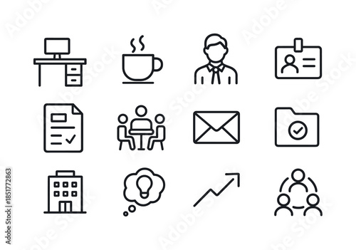 Youth Internships Icons. Youth Internships. Line icon set of You