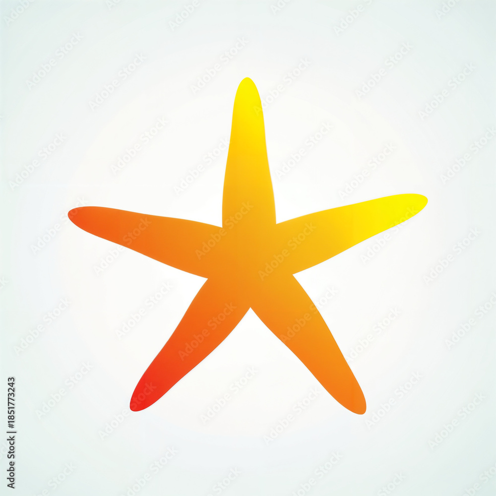 Obraz premium Colorful Starfish Vector Illustration with Smooth Gradient Style 