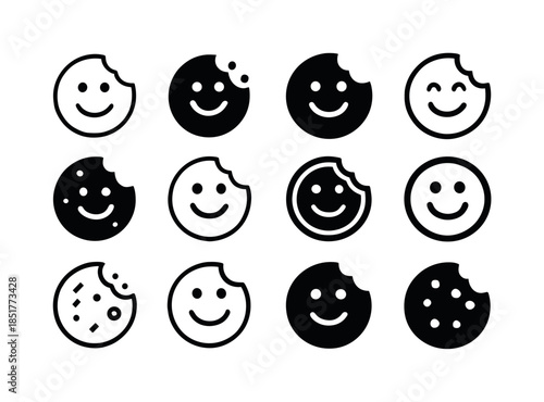 Dessert Logo Variations. Savoring the First Bite of a Delicious