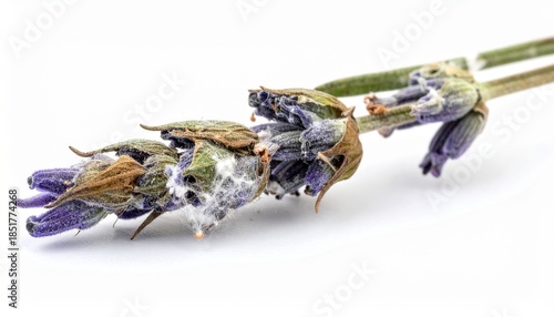 Wallpaper Mural Lavender plant with signs of mold and decay on a white background Torontodigital.ca