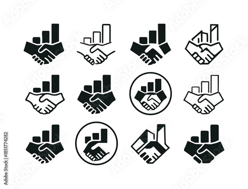 Small Business Icons. Small business growth and challenges. Icon