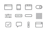 User Interface Icon Set. User Interface. Line icon set of User I