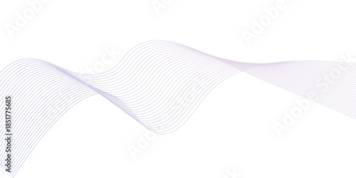 Dynamic sound wave isolated on white background. Musical particle pulsing. Blue energy flow concept. 3D rendering