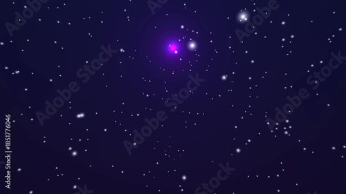 Cosmic Landscape with Red Glow and Star-Filled Dark Space