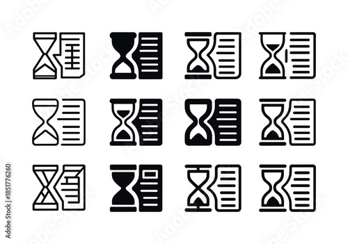 Timesheet Logo Variations. Filling out a timesheet or logbook. I