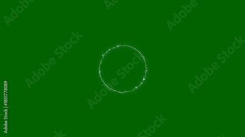 Glowing Energy Ring Effect on Green Background