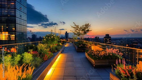 Video View of a city from the top floor of a skyscraper, ideal for use in architectural or urban planning projects