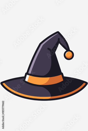 Enchanting Witch Hat Graphic Ideal for Halloween Festivities and Mystical Designs