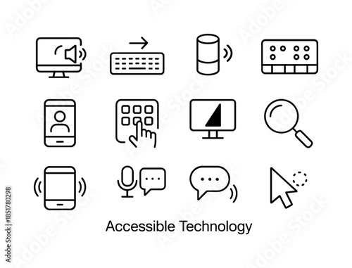 Accessible Technology Icons. Accessible Technology. Line icon se